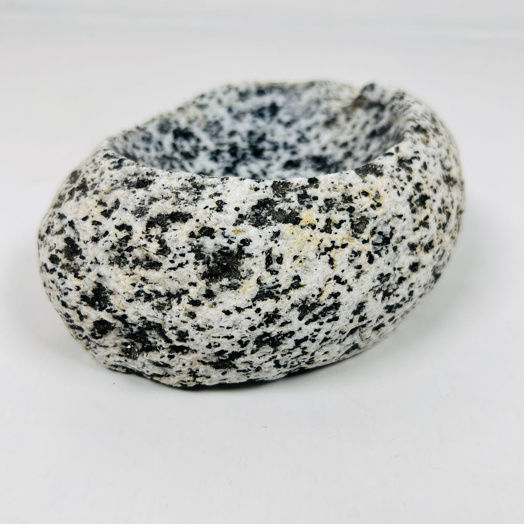 River Stone Black And White Dotted Ash Tray