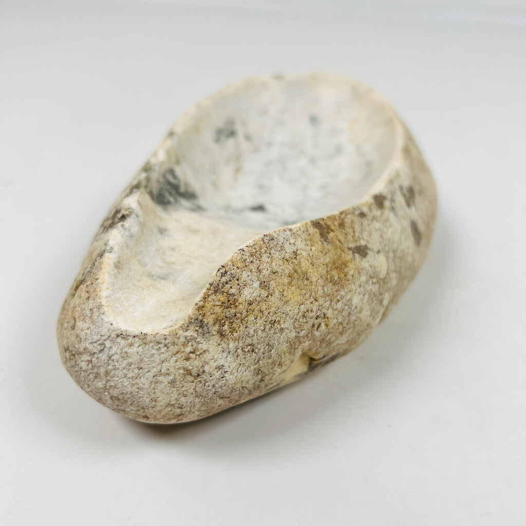 River Stone Splashed Eggshell Dotted Ash Tray