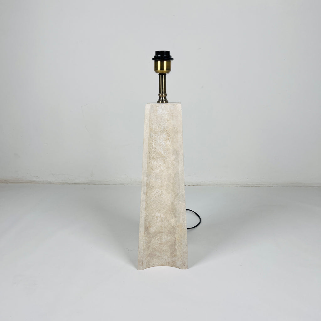 Earth Glow Travertine Table Lamp