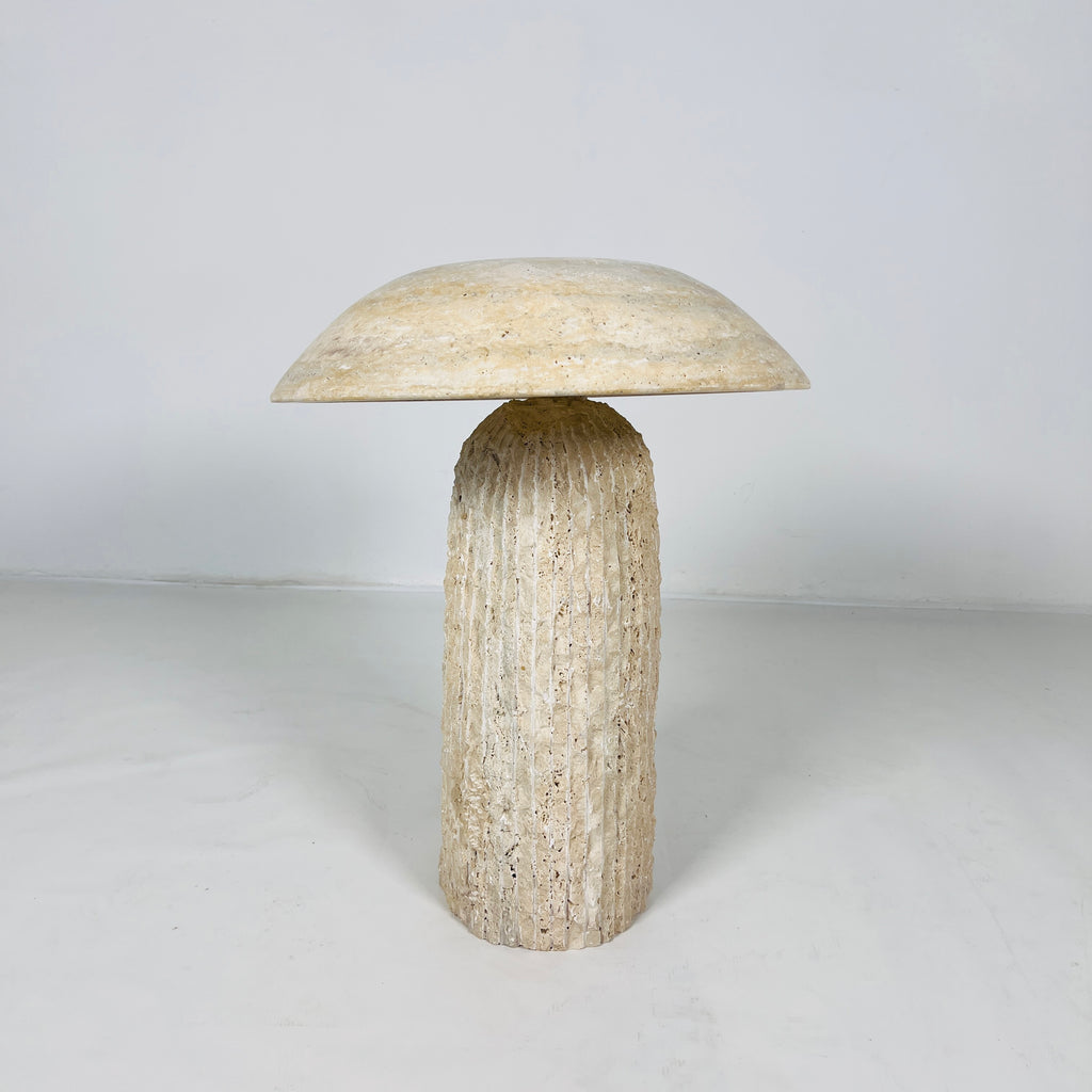 Mushroom Travertine Table Lamp