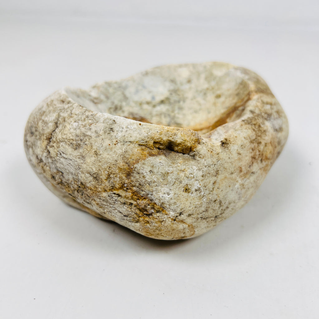 River Stone Amber Webbed Ash Tray