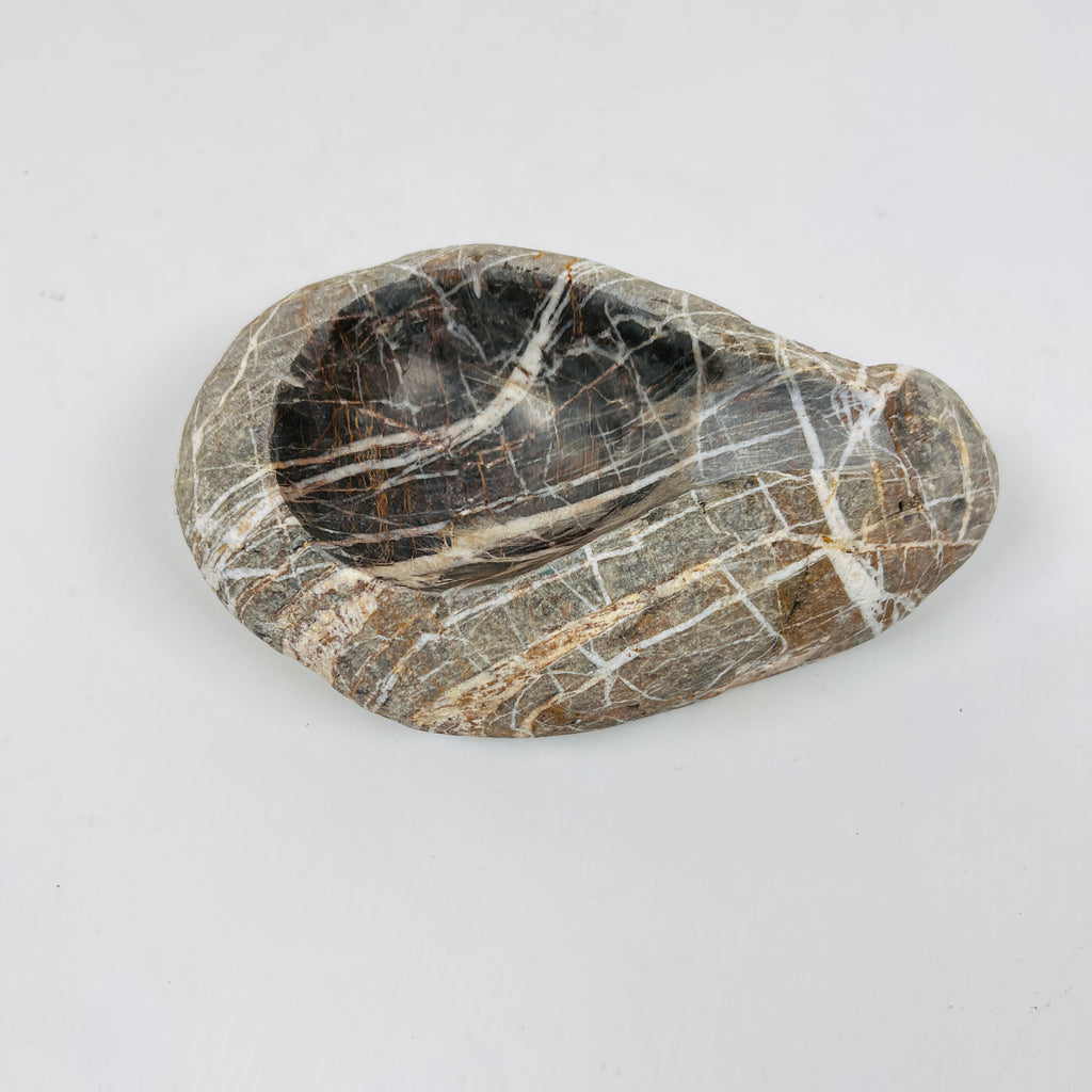 River Stone Brown Webbed Ash Tray