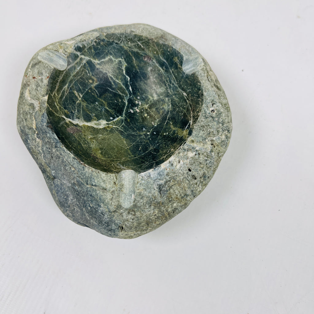 River Stone Lime And Blue Webbed Ash Tray