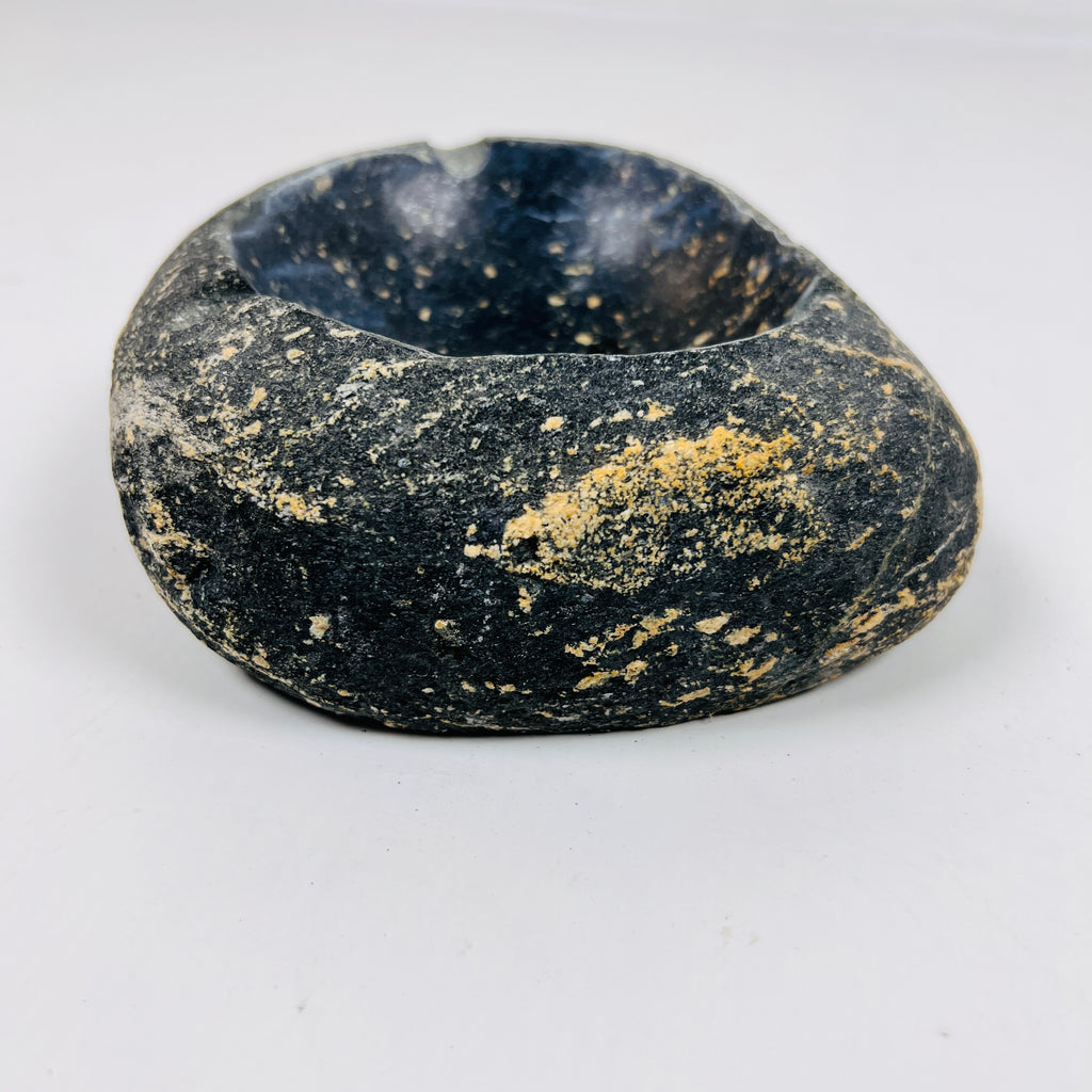 River Stone Blue Gold Splashed Ash Tray