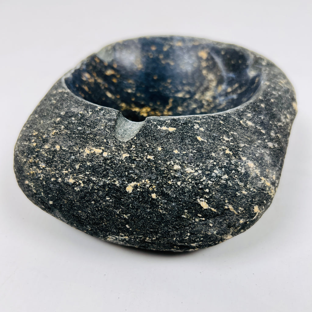 River Stone Blue Gold Splashed Ash Tray