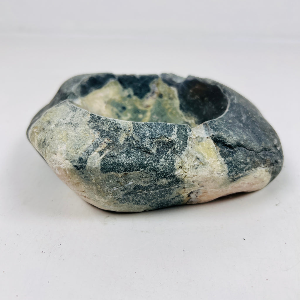 River Stone Green Water Marked Ash Tray