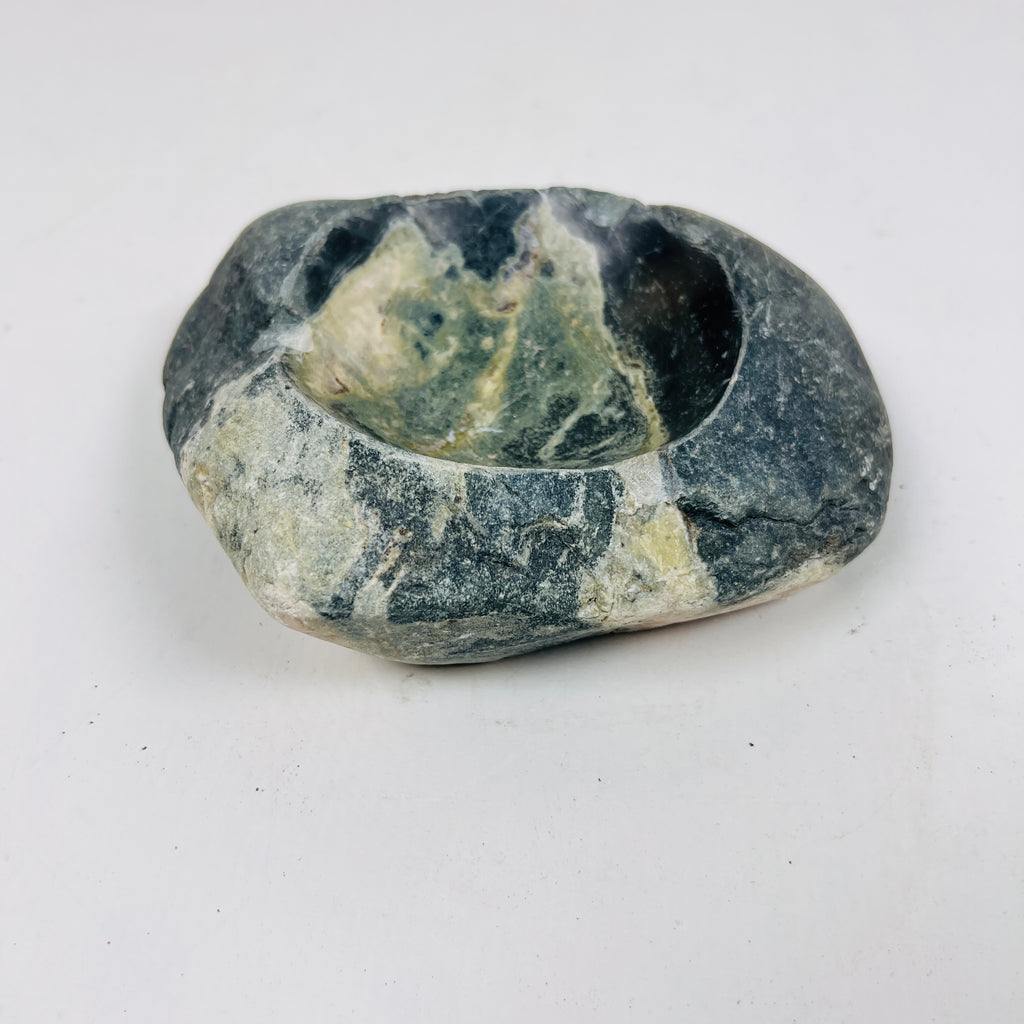 River Stone Green Water Marked Ash Tray