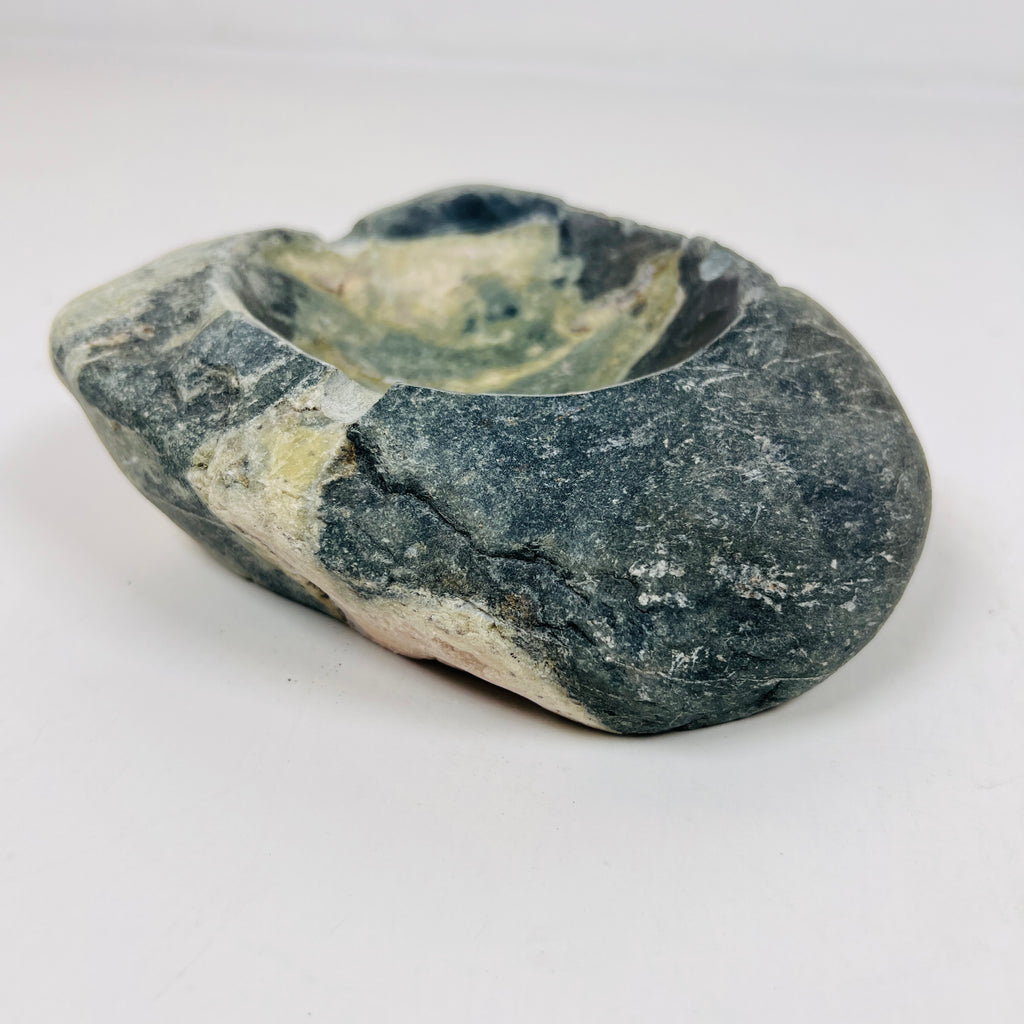 River Stone Green Water Marked Ash Tray