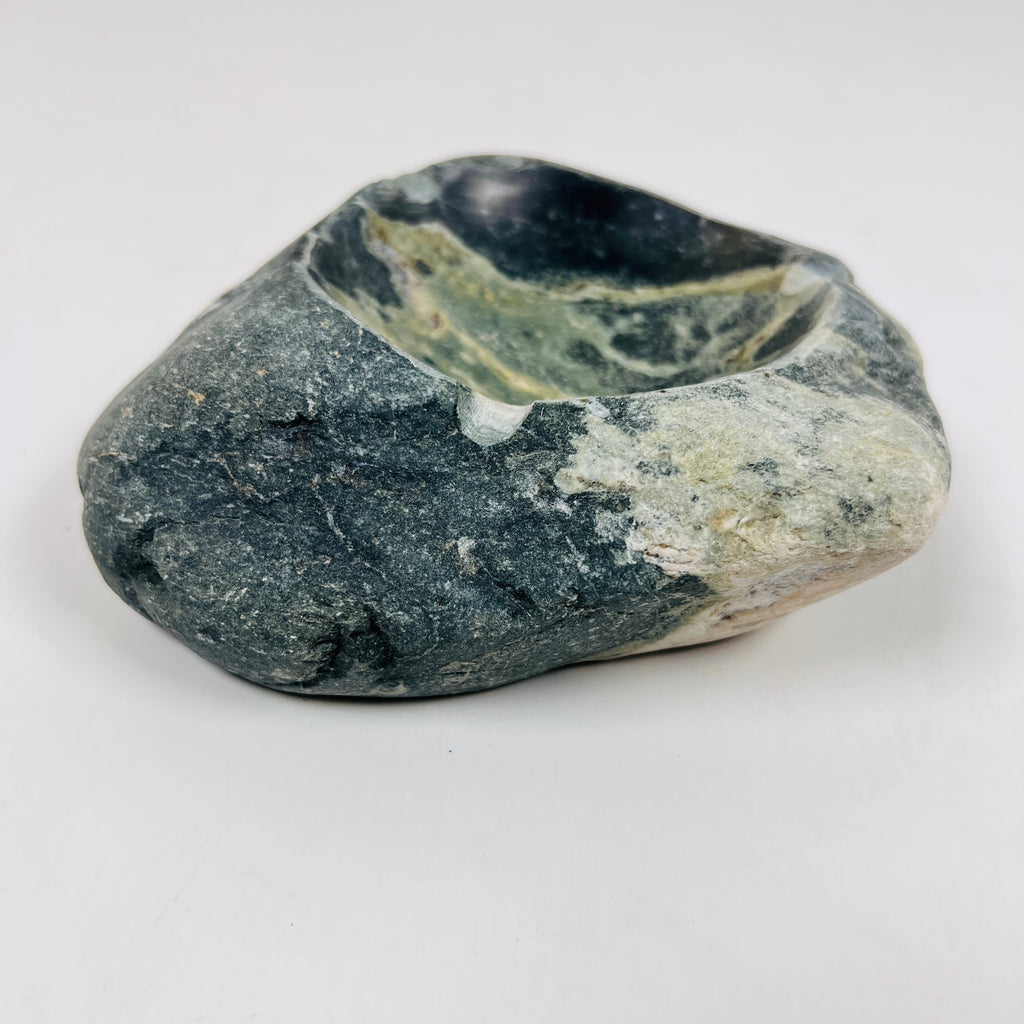 River Stone Green Water Marked Ash Tray