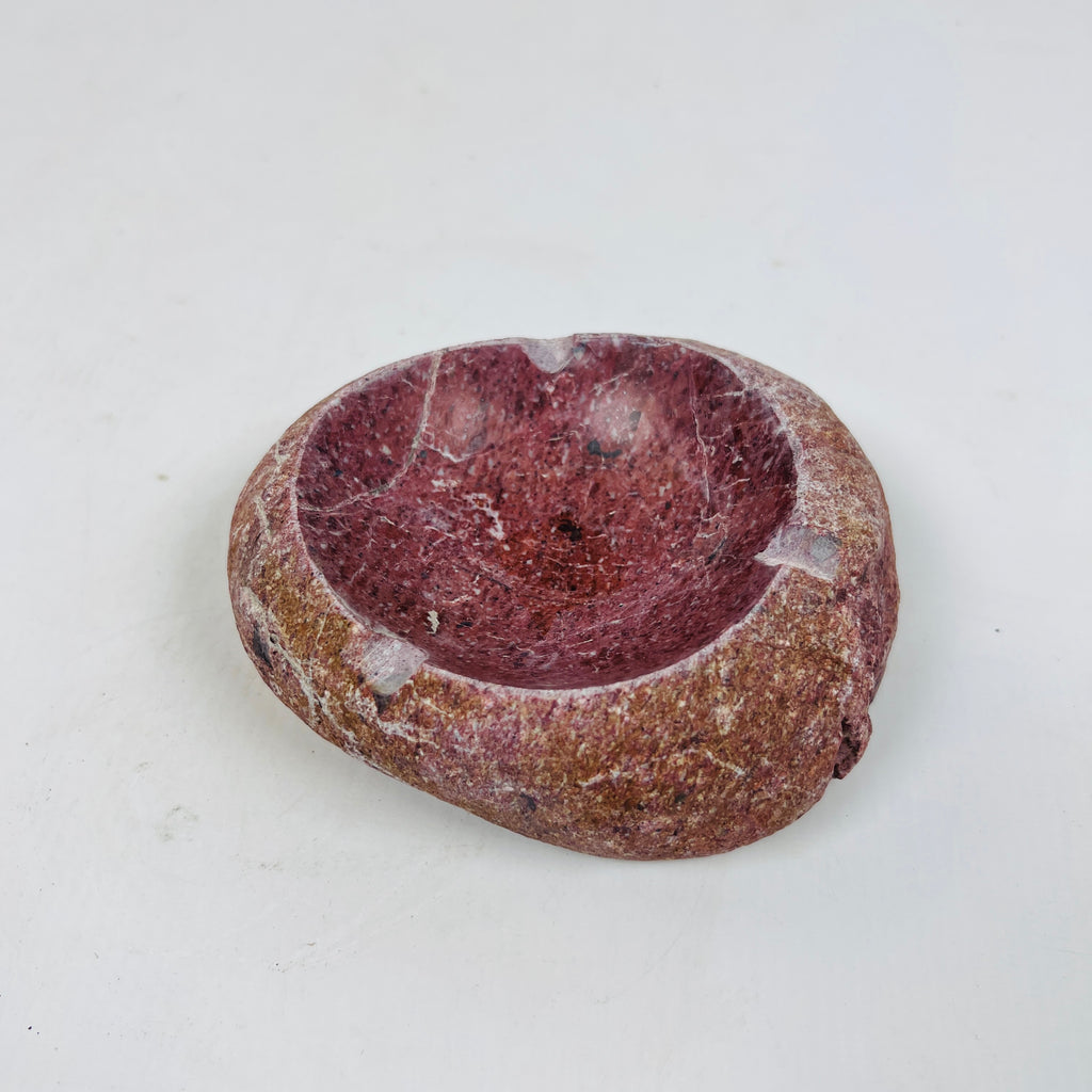 River Stone Burgundy Webbed Ash Tray