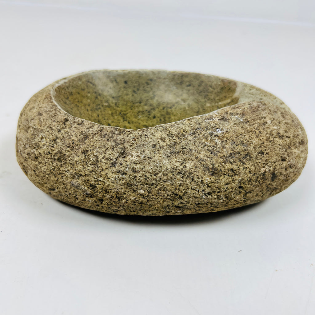 River Stone Deep Green Pecked Ash Tray