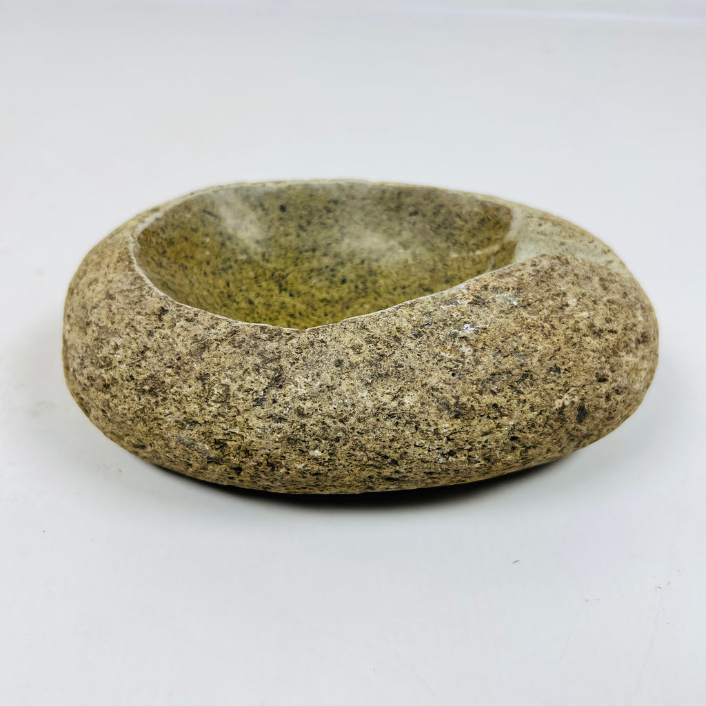 River Stone Deep Green Pecked Ash Tray