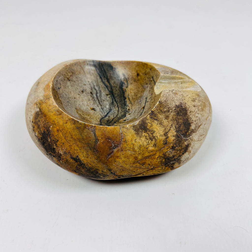 River Stone Honey Lined Ash Tray