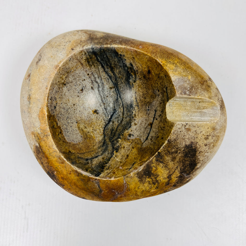 River Stone Honey Lined Ash Tray