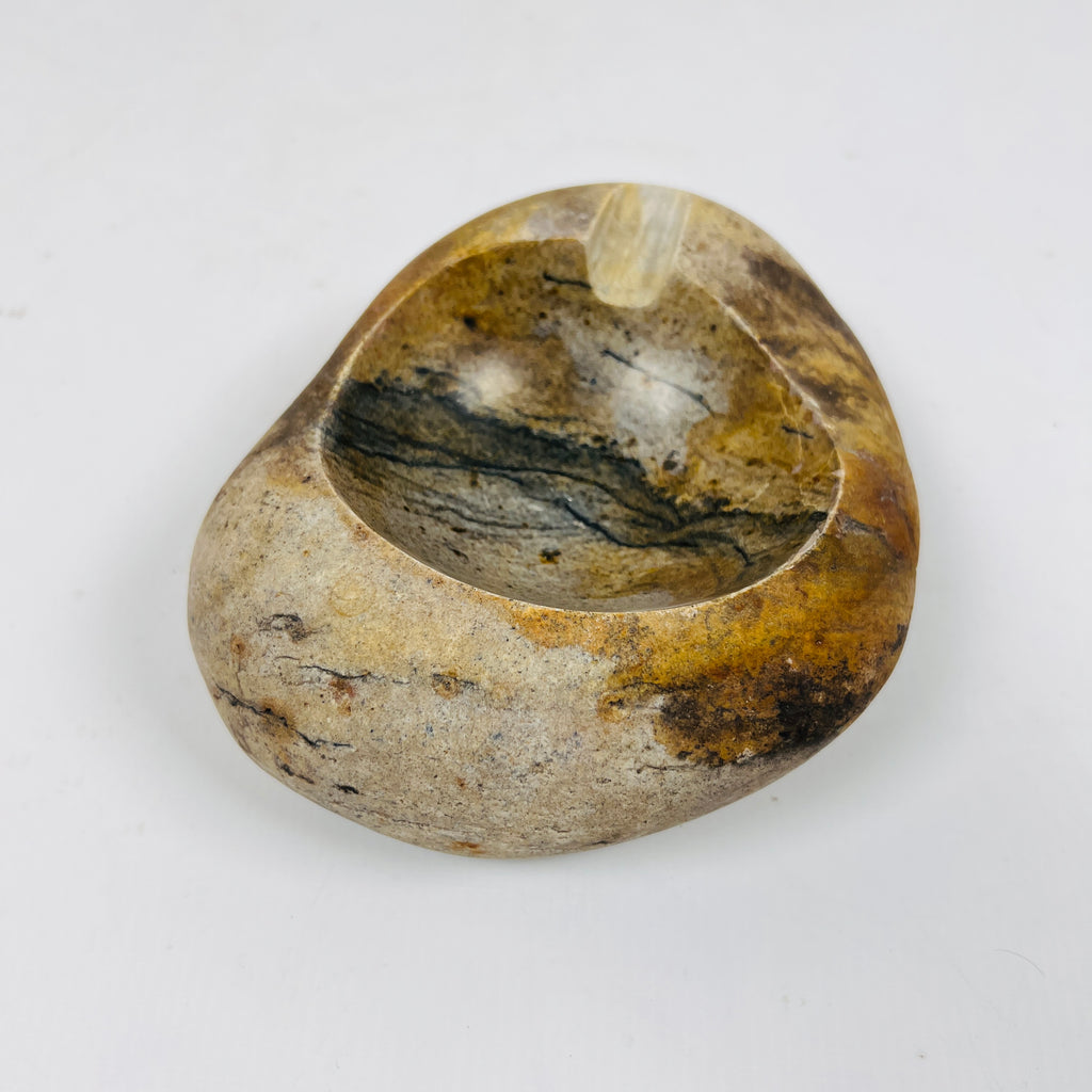 River Stone Honey Lined Ash Tray