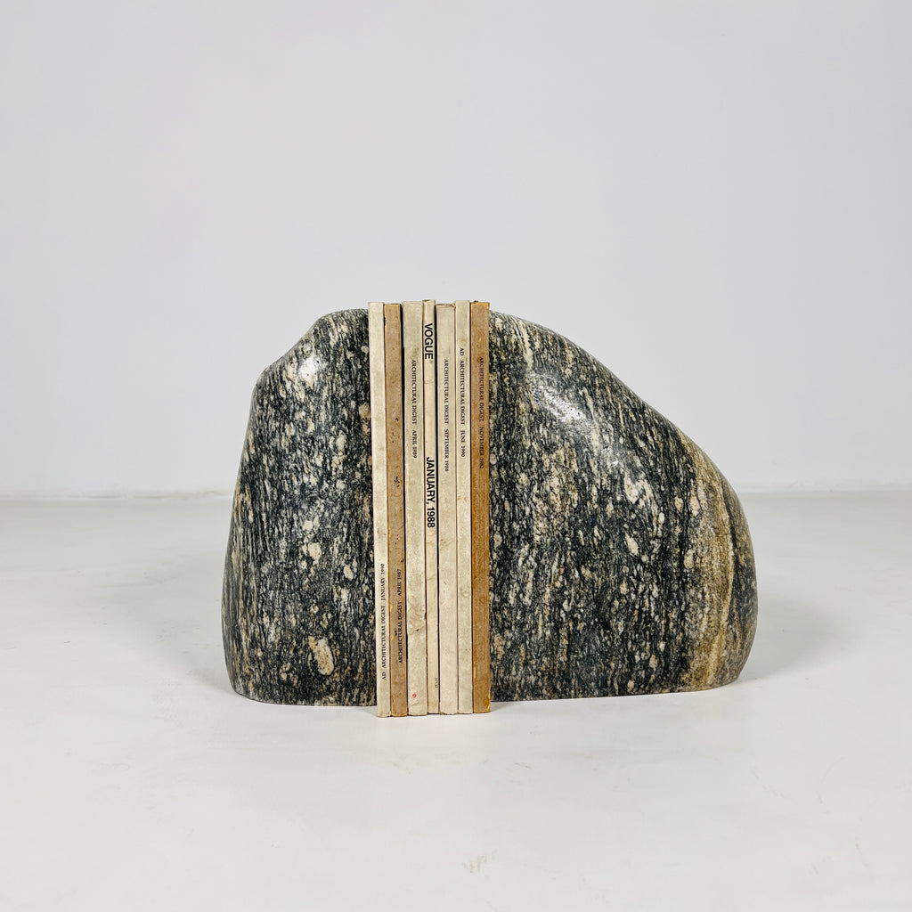 Streaked Riverstone Bookend Pair