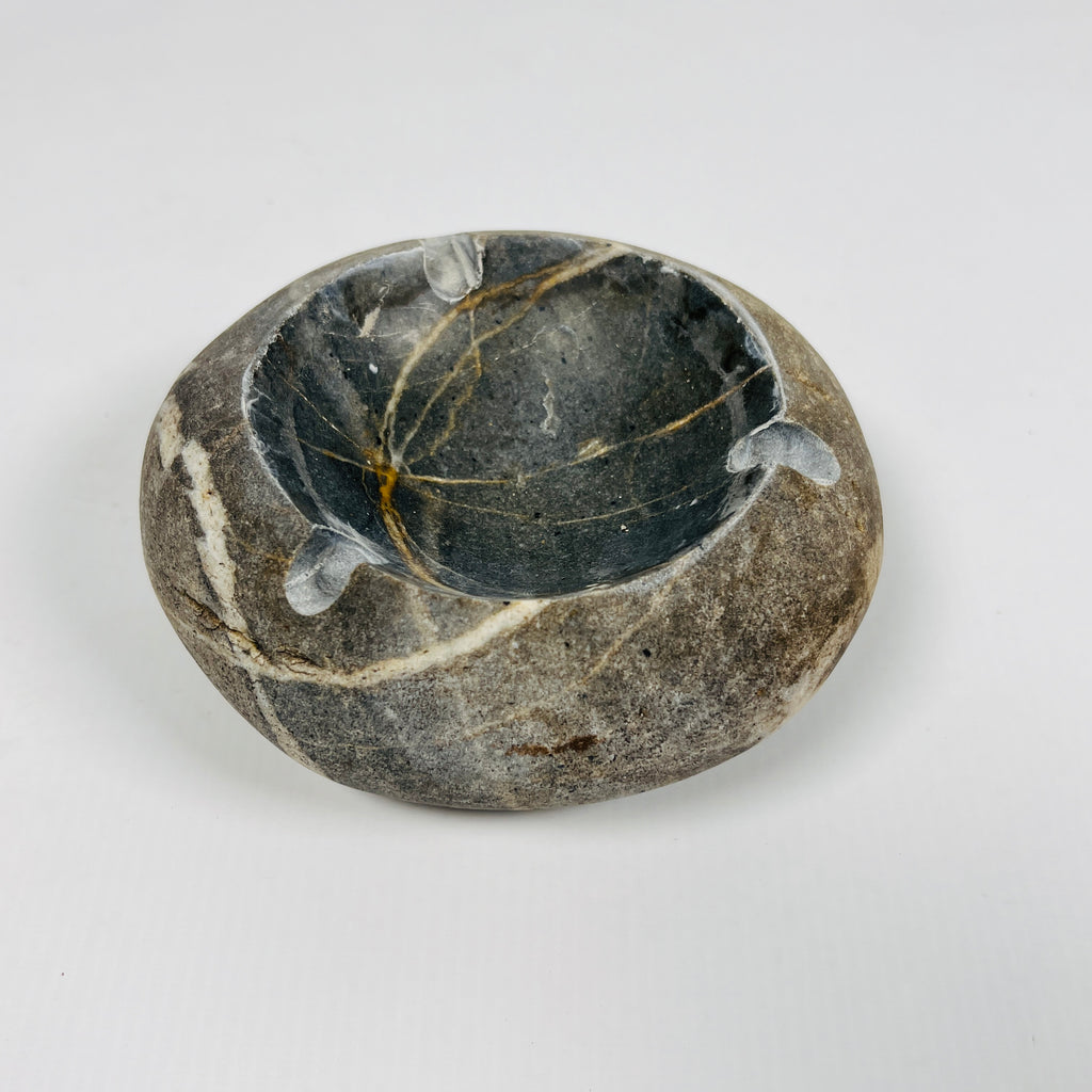 River Stone Gold Webbed Ash Tray