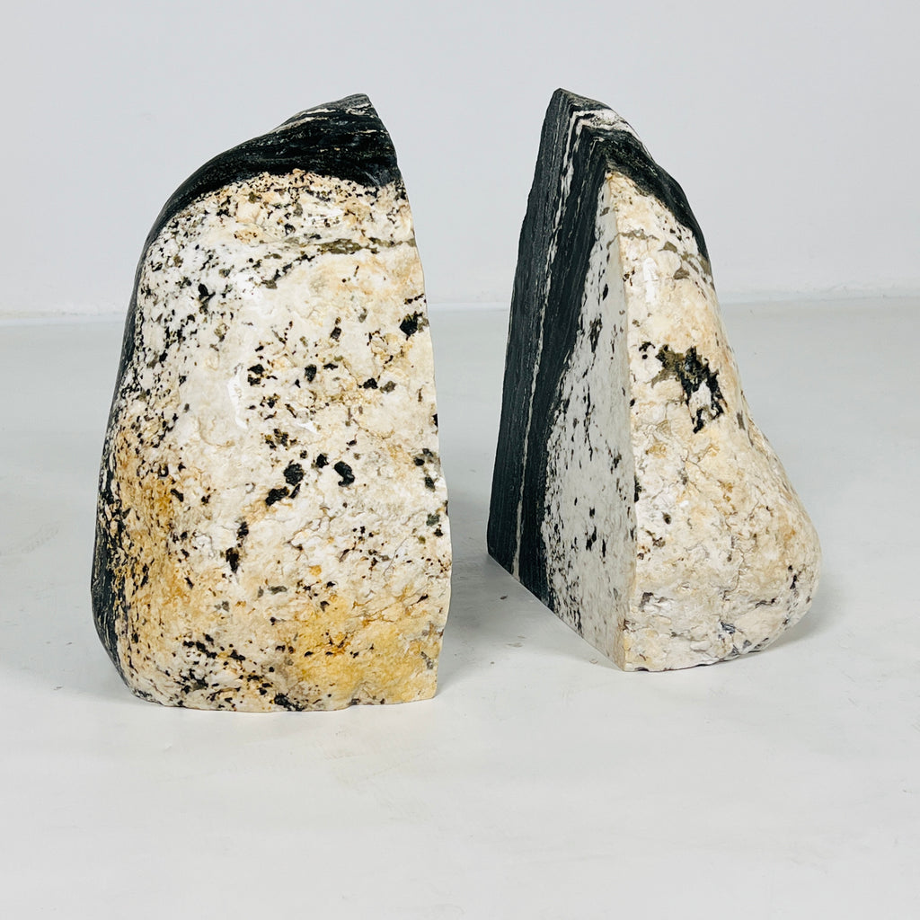 Cheetah Riverstone Bookend Pair