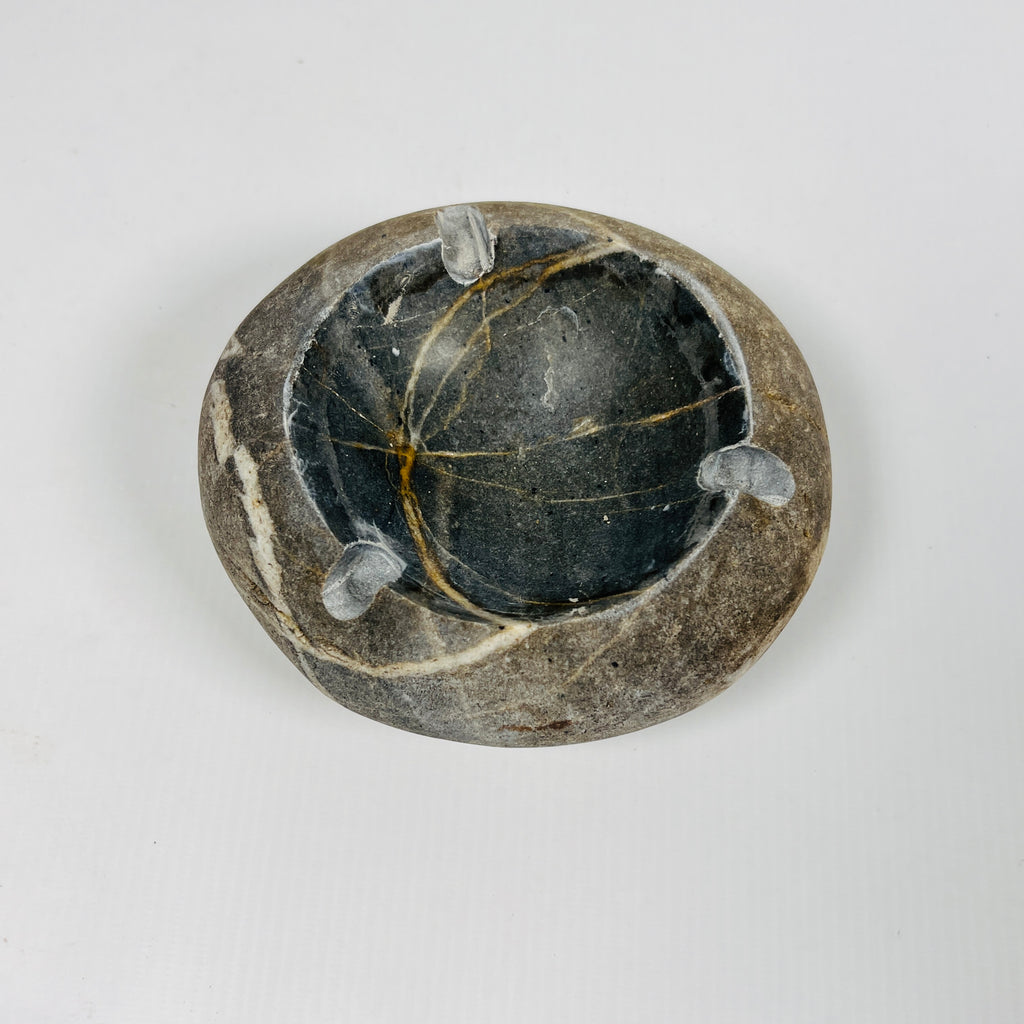 River Stone Gold Webbed Ash Tray