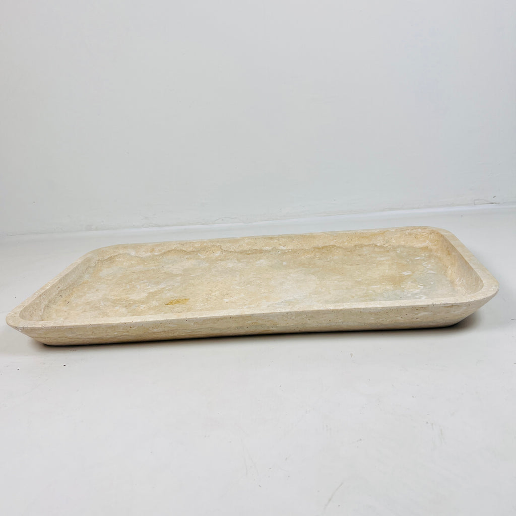 Travertine Rectangle Glazed Tray