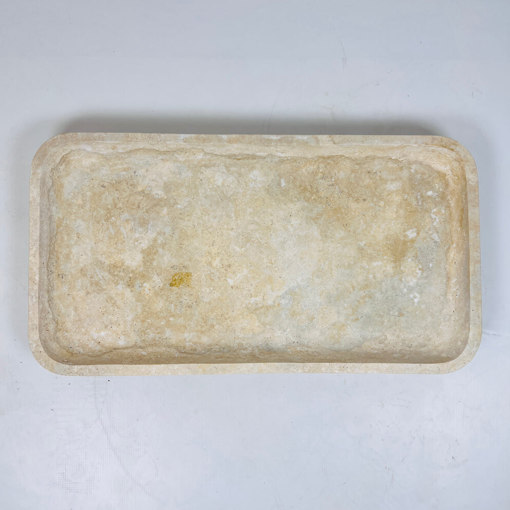 Travertine Rectangle Glazed Tray