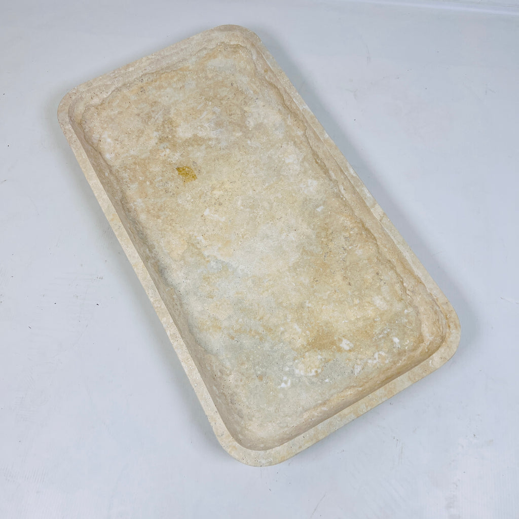 Travertine Rectangle Glazed Tray