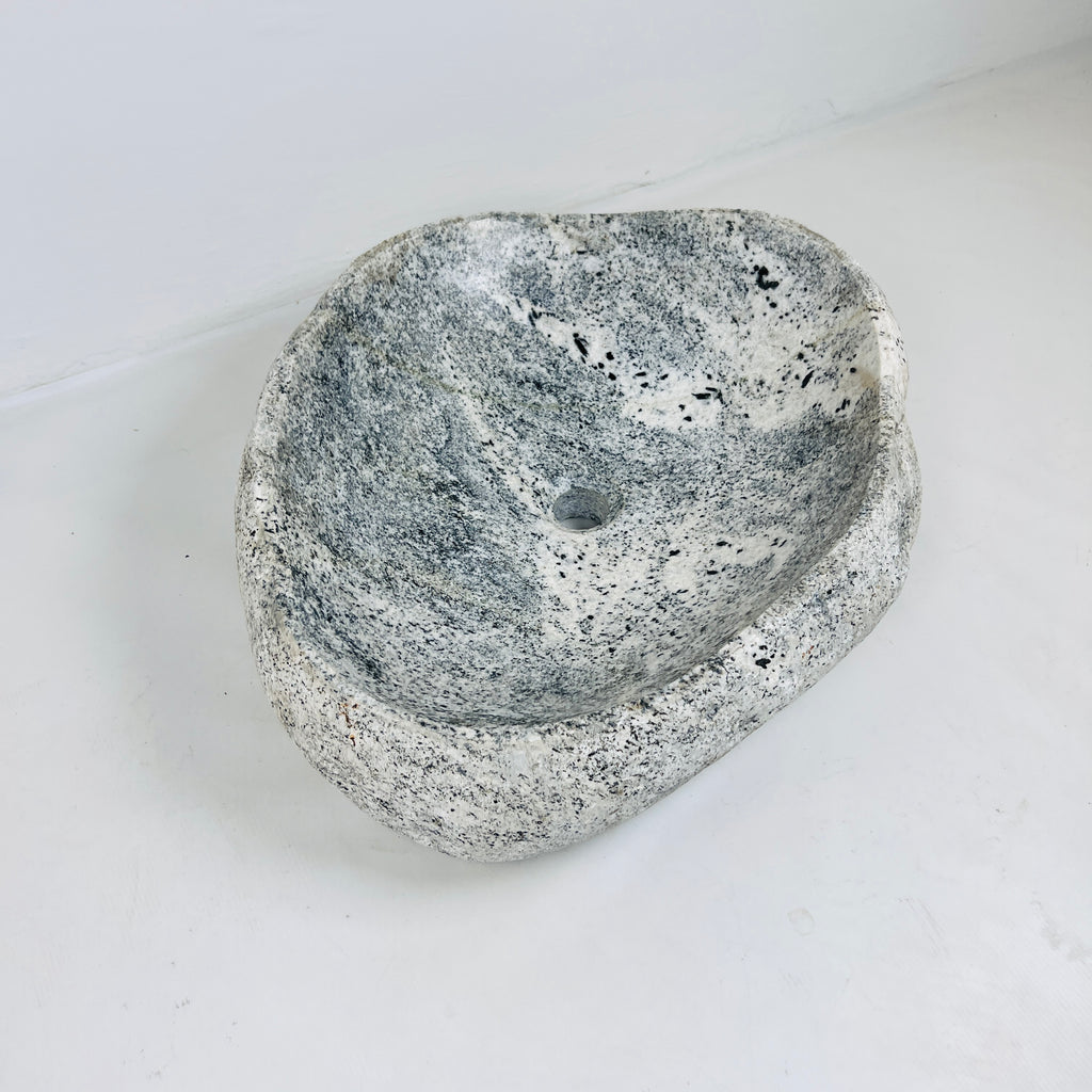 Grey Hued River Stone Sink