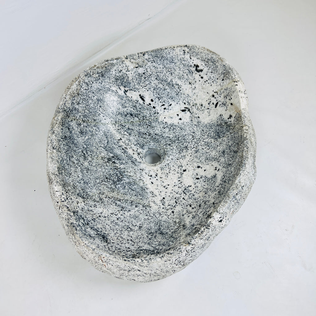 Grey Hued River Stone Sink