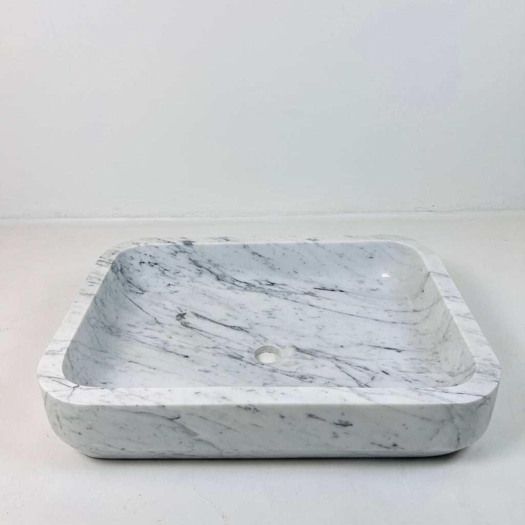 Rectangle Splashed Marble Sink