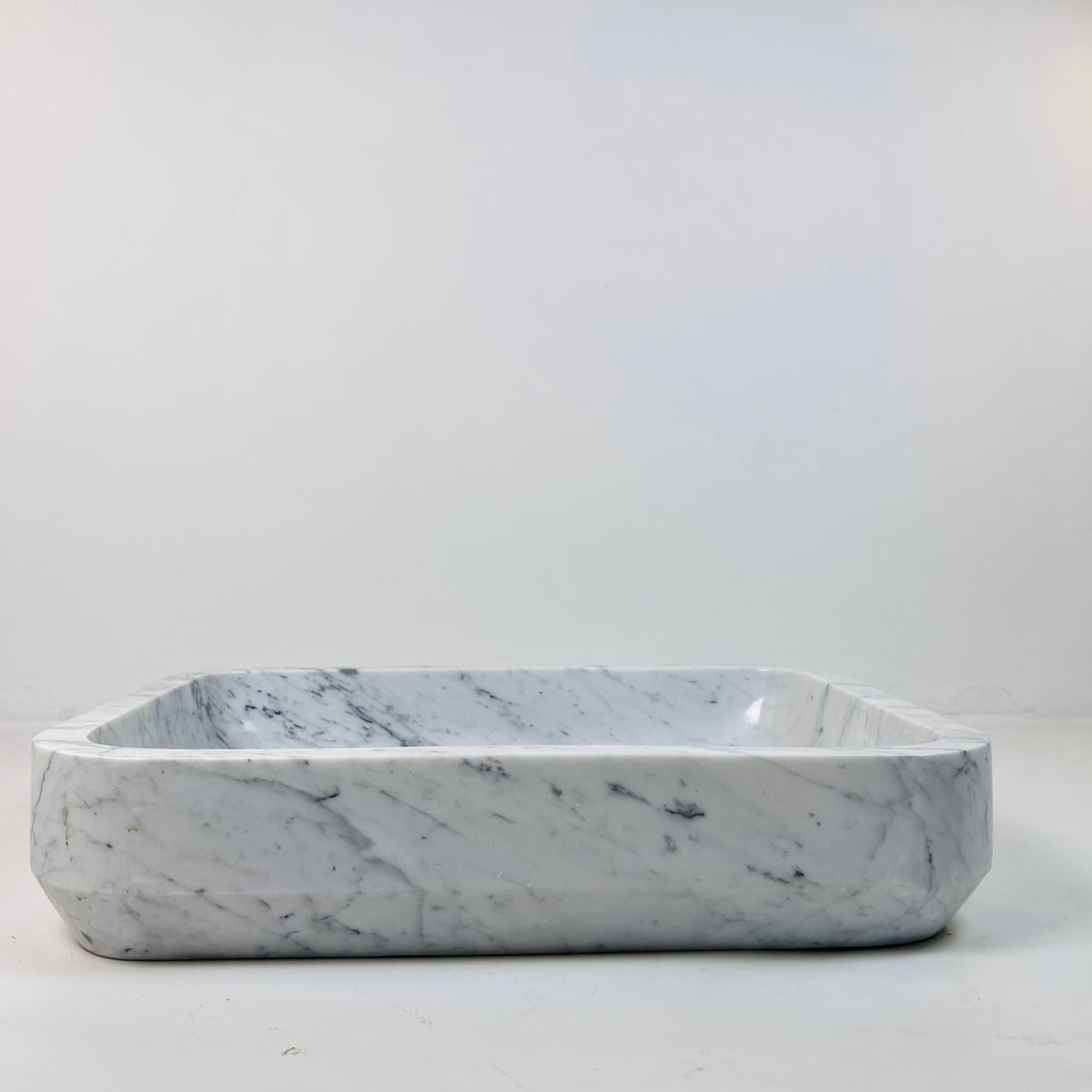 Rectangle Splashed Marble Sink