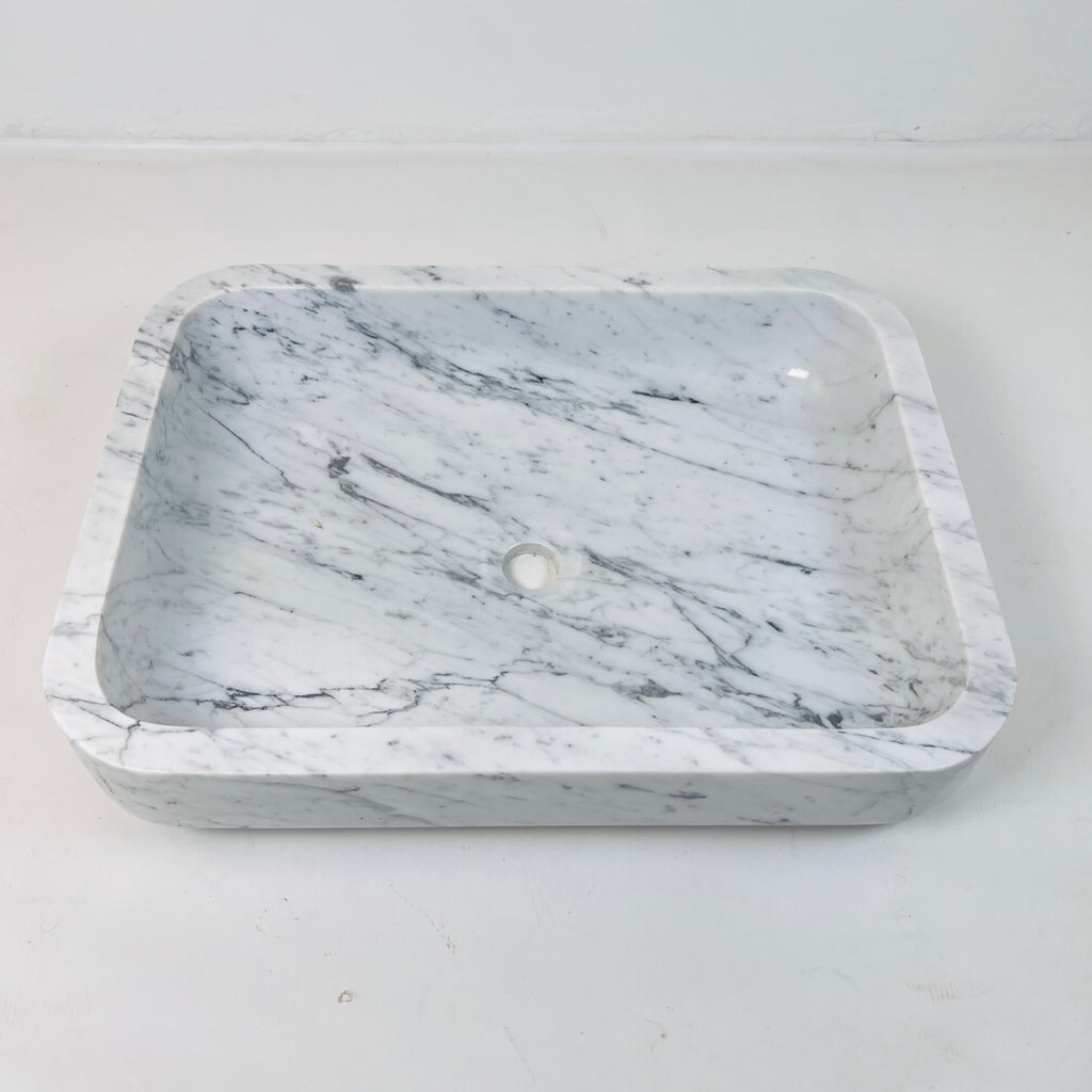 Rectangle Splashed Marble Sink