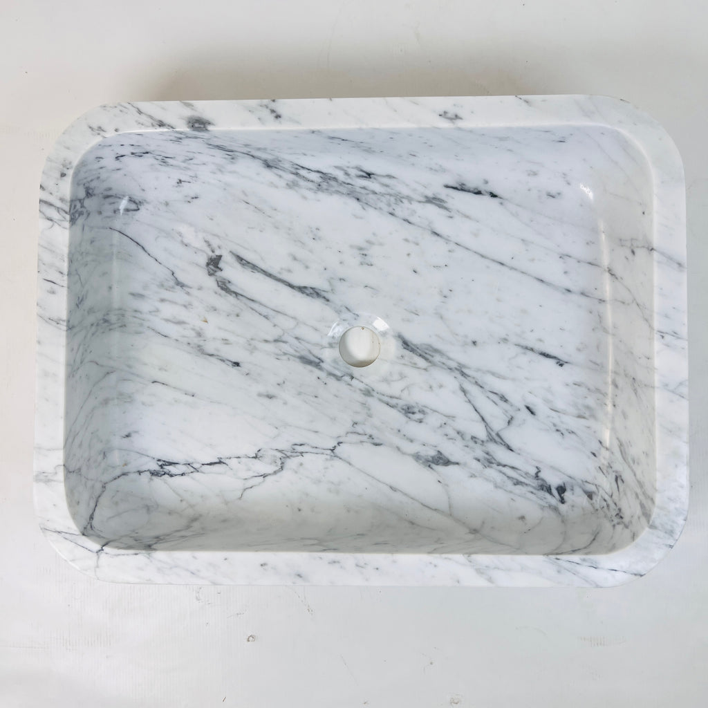 Rectangle Splashed Marble Sink