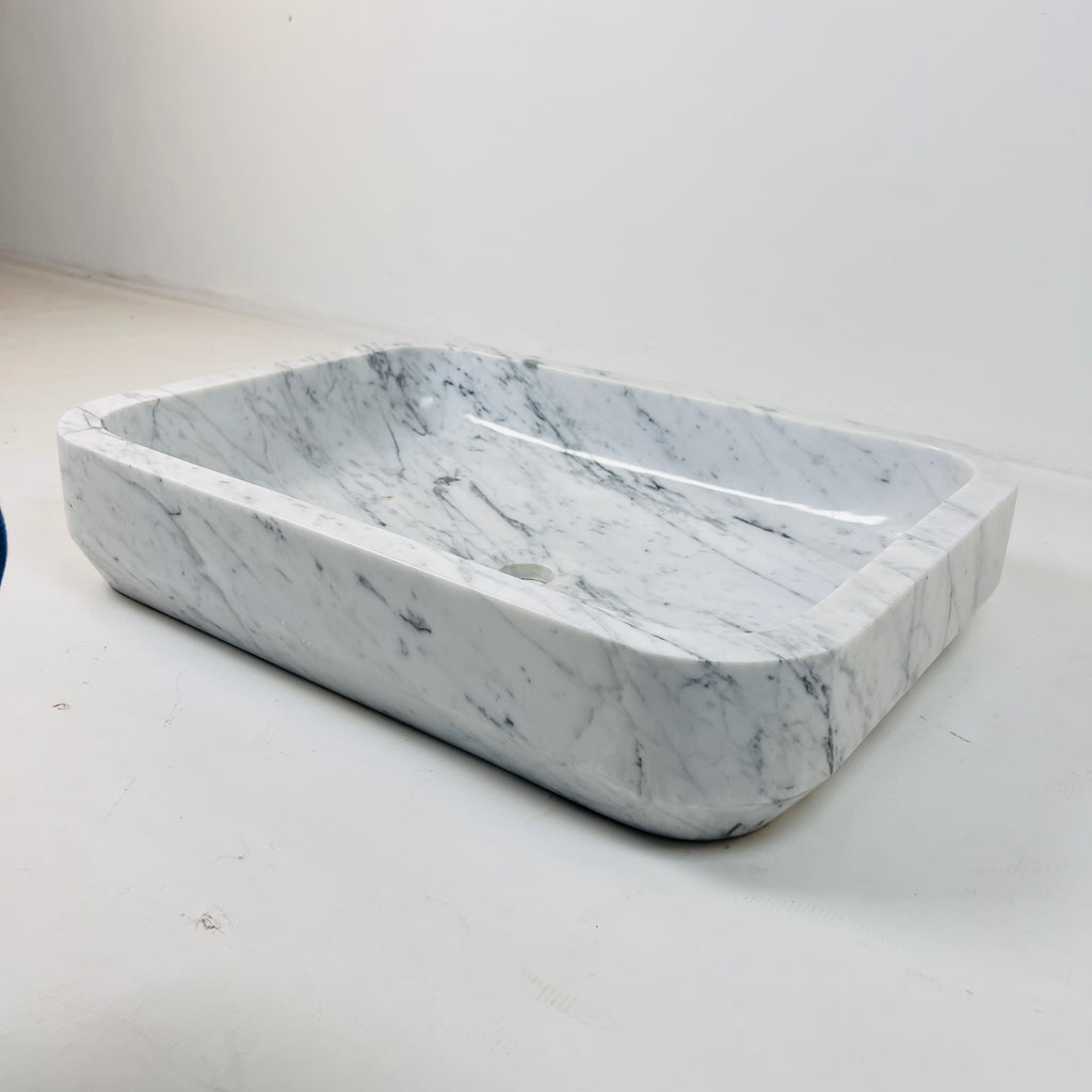 Rectangle Splashed Marble Sink