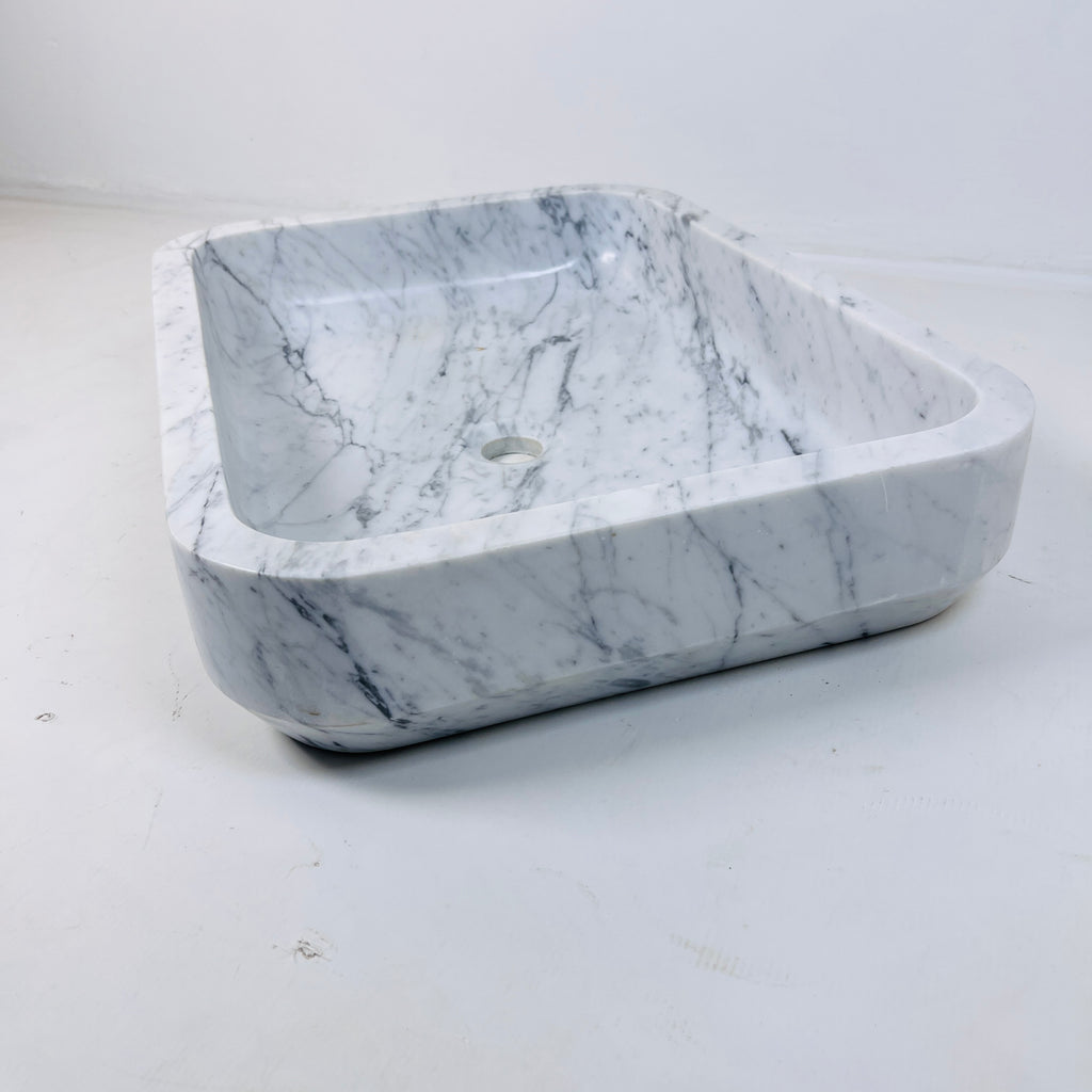 Rectangle Splashed Marble Sink