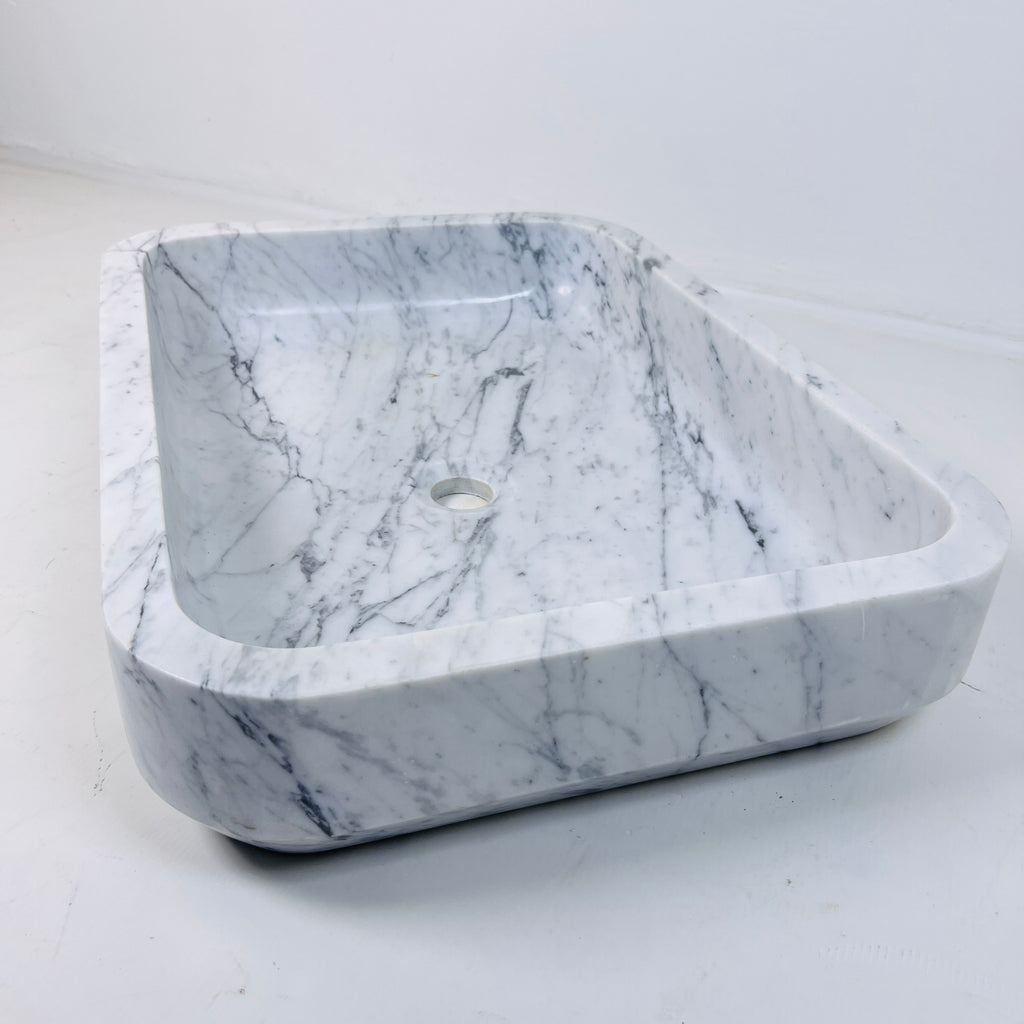 Rectangle Splashed Marble Sink