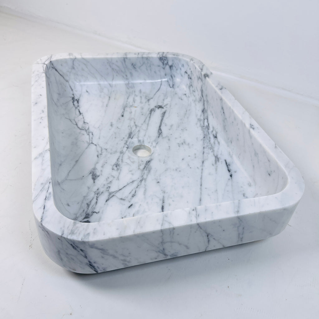 Rectangle Splashed Marble Sink