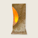 Half Crescent Stone Floor Lamp