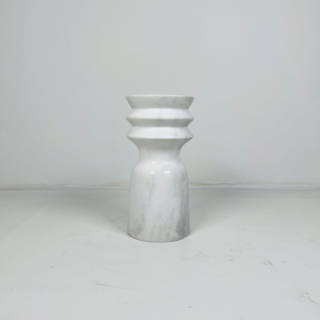 Swirl Head White Vase