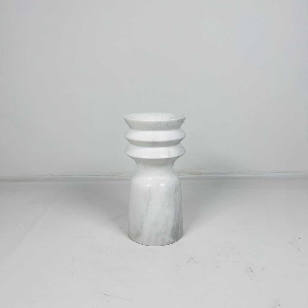 Swirl Head White Vase