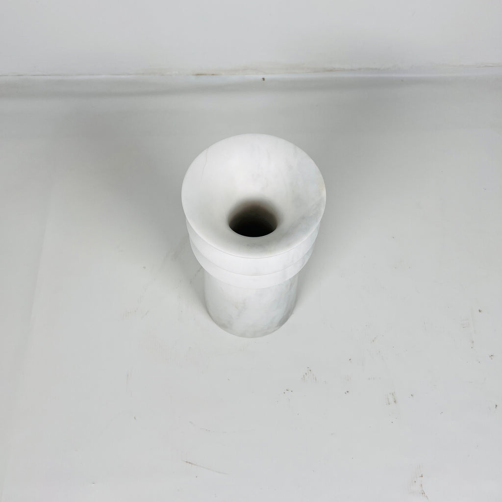 Swirl Head White Vase