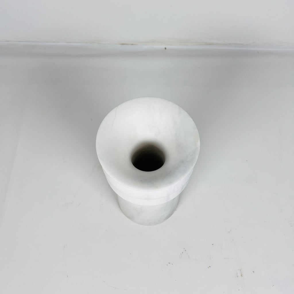 Swirl Head White Vase