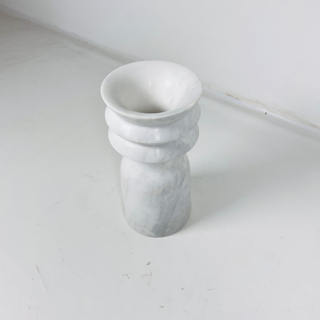 Swirl Head White Vase