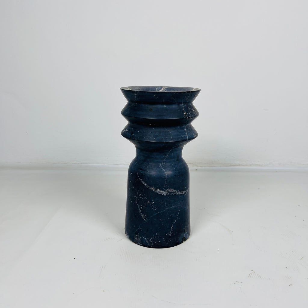 Swirl Head Black Vase