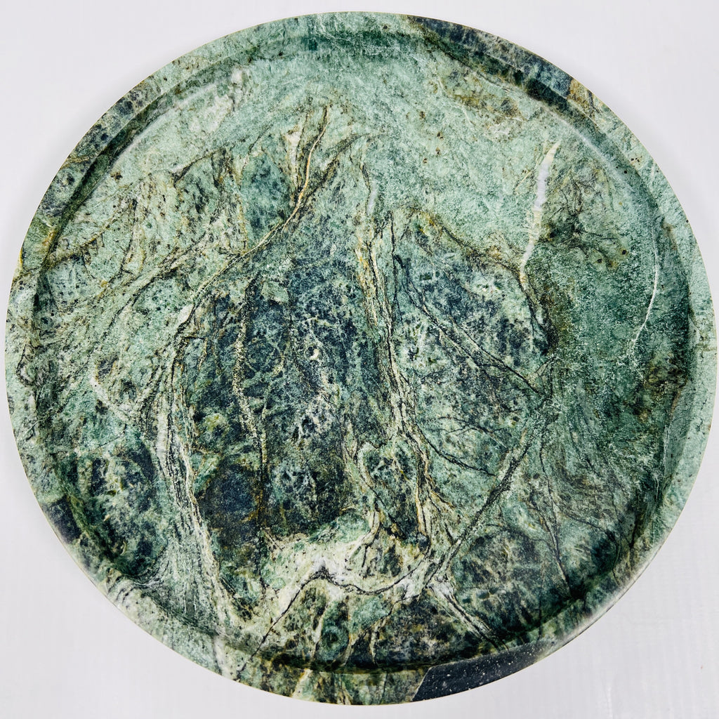 Jungle Green Marble Plate