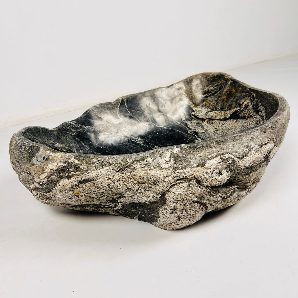 Multi-faceted River Stone Sink