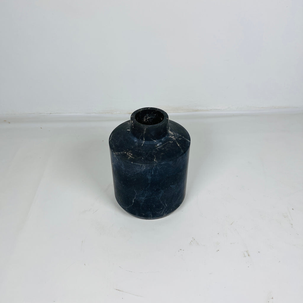 Wide Bottom Black Vase