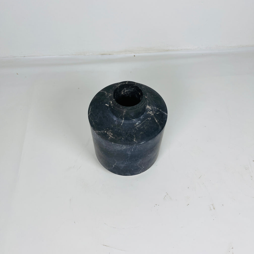 Wide Bottom Black Vase