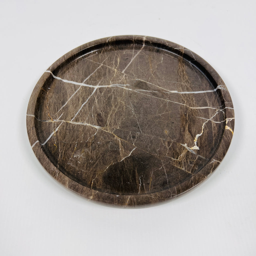 Panther Brown Marble Plate