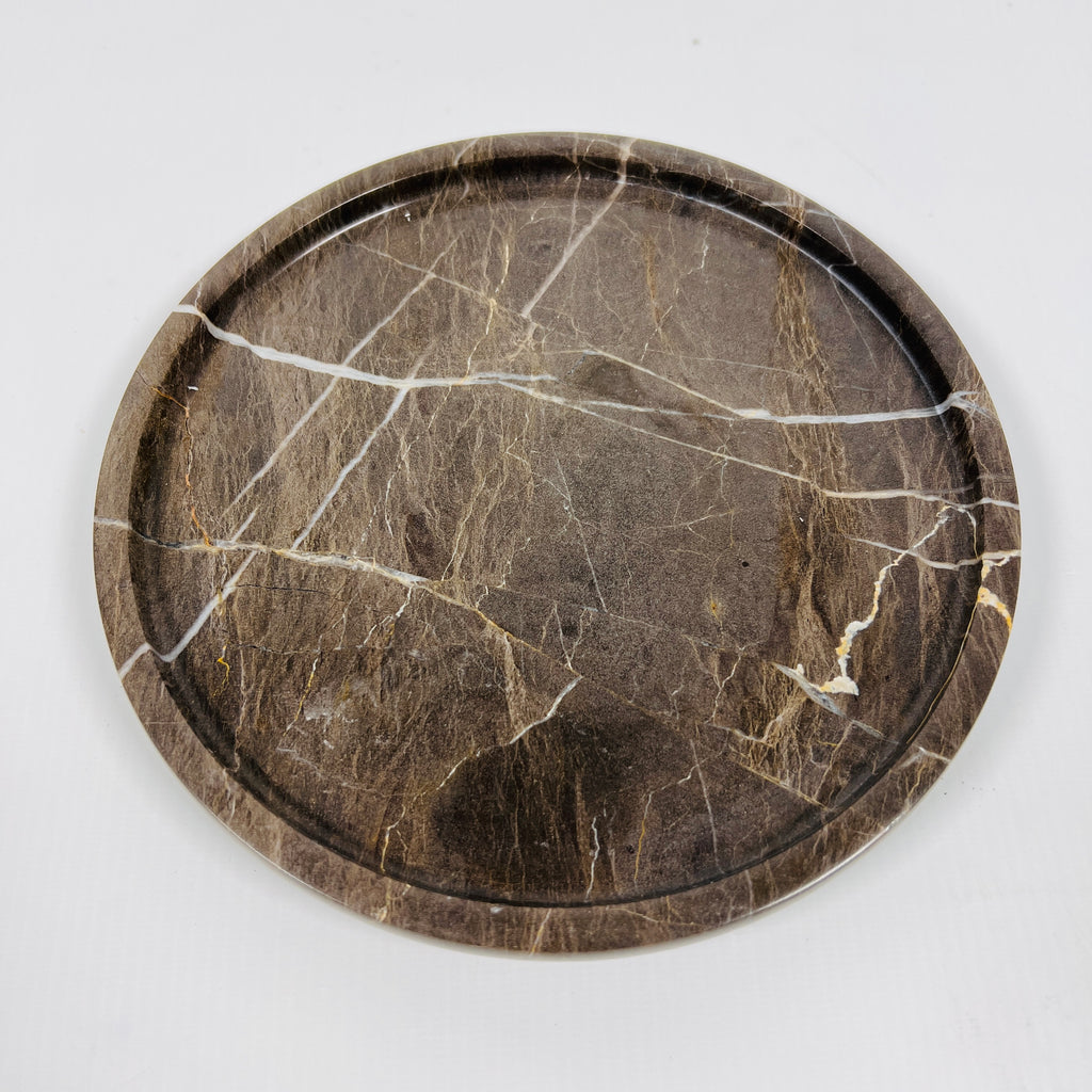 Panther Brown Marble Plate