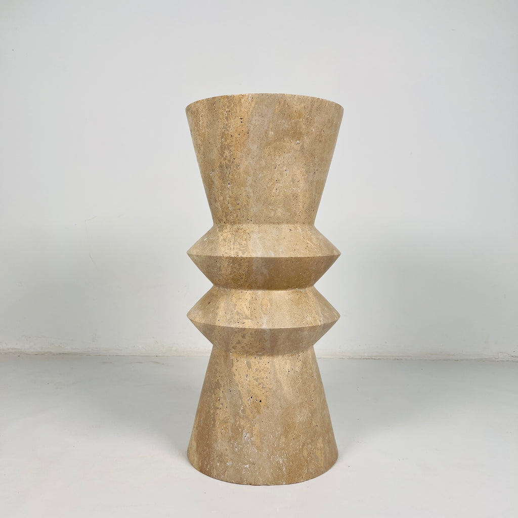 Travertine Ringed Vase (Large)